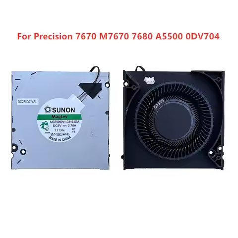Brand Original New Laptop CPU GPU Cooling fans For DELL Precision 7670 M7670 7680 A5500 0DV704