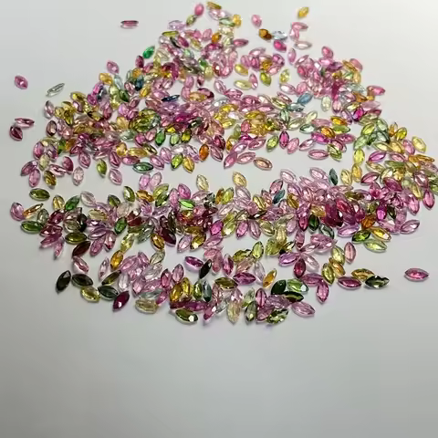 Marquise Cut 2x4mm Natural Tourmaline Colors Mixed Loose Original Gemstones