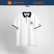 Polo New Era NY White Collar Black Border Code :13622701 | Rabbit Rabbit Rabbit