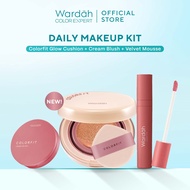 [EXCLUSIVE DEALS] Wardah Daily Make up Kit - Colorfit Glow Cushion + Cream Blush + Lip Mousse