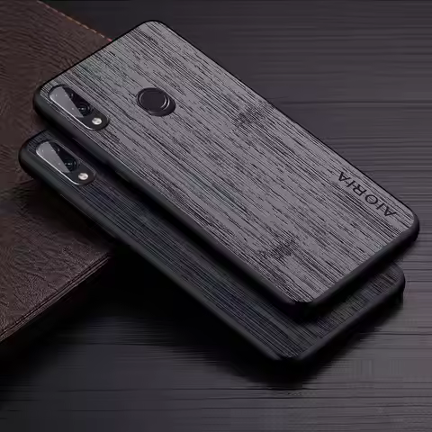 Case for Xiaomi Redmi Note 7 5 4 4X Pro Plus funda bamboo wood pattern Leather cover Luxury for redm