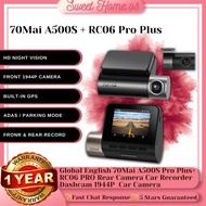 Ready Global English 70Mai A500s Car Recorder HD Dashcam 1944P 70 MAI Rear Cam A500s Car Cameras Nig