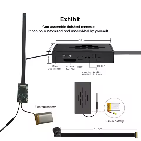 4K DIY wireless WiFi 2.0MP camera motherboard supports smartphone applications to remotely watch liv