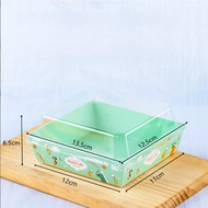 HIJAU YUEW [10 PCS] GREEN ENJOY LIFE BOX 11 CM X 12 CM 11X12CM 11X12 11CMX12CM Heat Resistant Desser