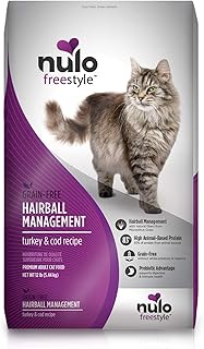 Nulo Freestyle Adult Cat Hairball Management Turkey &amp; Cod 12 lb Bag, Purple