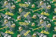 University of Oregon Cotton Fabric by Sykel-Licensed Oregon Ducks Splatter Cotton Fabric
