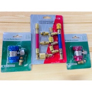 R134A Refill Gas Kereta Car AirConditioning Refrigerant R12 Connector Can Tap Dispenser Valve 1/4" S