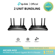 TP-Link Archer AX53 AX3000 Dual Band Gigabit OFDMA MU-MIMO Wireless WiFi 6 Router 4×Antena Intel Dua
