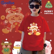 CoolboNew Year's New Animal Fortune-giving Printed T-shirt Unisex Fashionable Short Sleeves 4