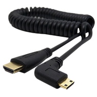 Cáp Lò Xo Chuyển Đổi Góc Phải 90 Độ Cho Đầu Đực HDMI Sang HDMI Cỡ Lớn Cho Máy Vi Tính SLR