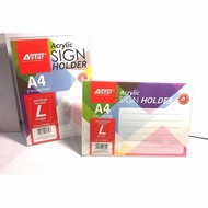 Astar Acrylic Sign Holder L-Shape SSA2881/SSA2880