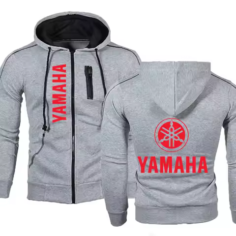 Mens yamaha hoodie Yamaha Logo Print Motorcycle Jacket Pullover Hooded Sweatshirt Biker Jacket Yamah