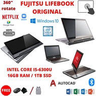 2in1 FUJITSU LIFEBOOK T726 ( Touch Screen ) CORE I5-6TH 8GB RAM 1TB SSD BEST FOR DESIGN EDIT LAPTOP