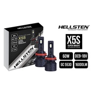 HELLSTEN X5S SERIES H8 / H9 / H11 6000K | WHITE COLOR | HEADLIGHTS & FOGLIGHTS | 2PCS/PAIR