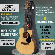 gitar akustik elektrik listrik cort murah equalizer 7545r high quality - bubblewrap tas+pick+kuncil