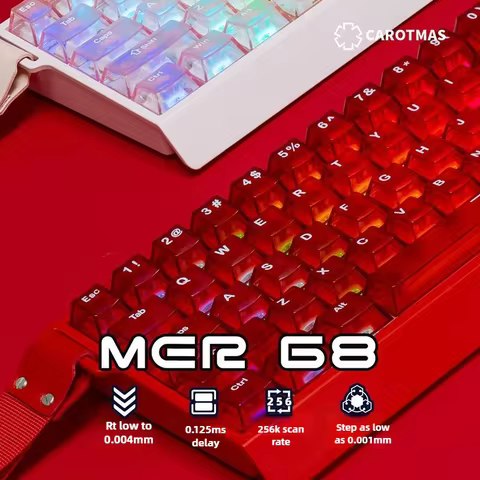 Mer68 Pro Magnetic Switch Keyboard Wired Hot Swappable 8000Hz Rapid Trigger RT0.001mm RGB Low Latenc