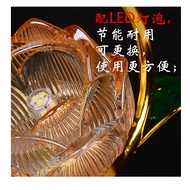 New Pure Crystal Lotus Lamp ThreePin Household Temple Decoration Table Lamp led Bulb Lotus Changng L