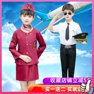 kids costume occupation baju pilot kanak kanak 61 Children's Captain Uniform, Male Flight Attendant Costume, Female Pilot Suit, Model Career Experience Catwalk Costume