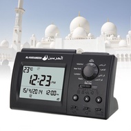 Muslim Prayer Clock w/ Adhan Alarm Islamic Azan Time for Prayer Qiblah Direction Temp Display LED Light Hijir Calendar