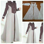 pola instan gamis outer.pola jiplak gamis murah