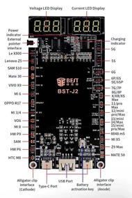 BST-J2ทดสอบการเปิดใช้งานการชาร์จแบตเตอรี่สำหรับ iPhone 5-15 PRO MAX และ Android Series แบตเตอรี่เปิด