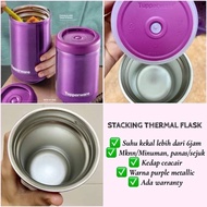 Tupperware Stacking Thermal Flask Purple/ Thermos/ Zebra/ Food Container/ Vacuum  Mug (475ml)