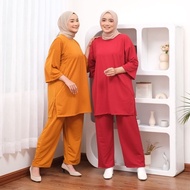 Setelan OVERSIZE Celana KULOT | One Set Jumbo | homewear Daily Set