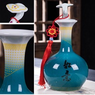 Jingdezhen 3kg Pack Safe Ruyi Ceramic Wine Bottle Wine Jug 1kg Pack Household Sealed Wine Set Gift B