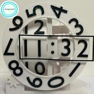 strongaroetrt 3D Printed Triaxial Clo with Rotating Numeric Display PLA Digital Clo Living Room Desk