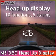 M5 Car OBD HUD Car OBD2 Head Up Display Digital Meter Water Temp RPM Tachometer Fuel Consumption Vol