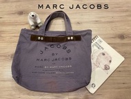 🍒 美國MJ|Marc by Marc Jacobs水洗灰印字LOGO拉鍊帆布托特包.手提包#二手