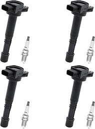 Set of 4 UF311 Ignition Coil Pack Compatible with 2006-2011 Acura CSX, 2002-2006 RSX, 2003-2007 Hond
