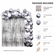 61PCS Happy Birthday Balloon Set Party Decoration Rain Curtain Wedding Birthday Party Background