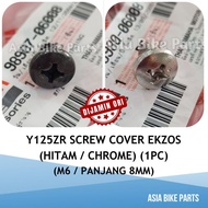 Yamaha Original Y125ZR Cover Exhaust Screw Chrome / Hitam & Washer Fibre - 98907-06008 / 98980-06008