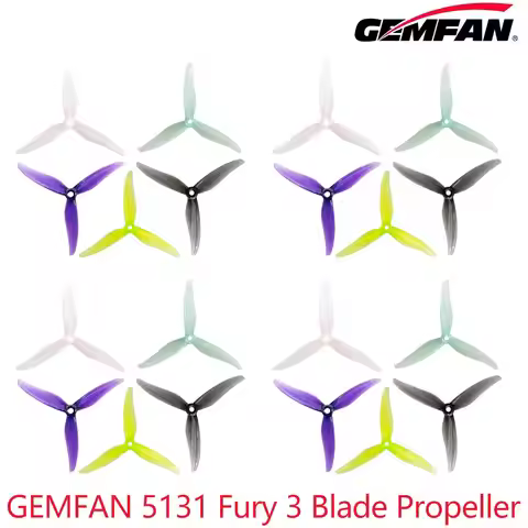 2Pairs Gemfan 5131 Fury 3 Blade Propellers for 2306 2207 FPV Drone 5inch Freestyle FURY 2CW+2CCW