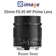 SG Image 35mm F0.95 Ultra-Large Aperture Manual Focus Prime Lens for Pro Photographers on E/Z/EOS R/