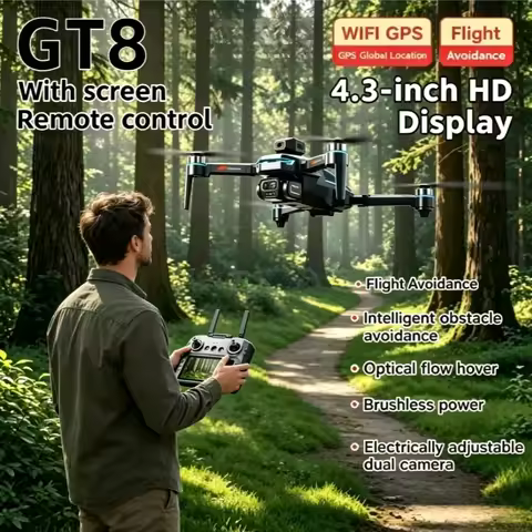 Original GT8 Drone GPS 4K 8K Professional Camera Obstacle Avoidance FPV Foldable RC Drone with Large