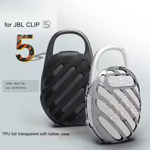 TPU Transparent Protective Case for JBL CLIP 5 Speaker Anti Scratch Drop Proof Protection Cover for 