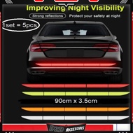 3D reflective sticker for car rear bumper, embossed bumper reflector sticker
