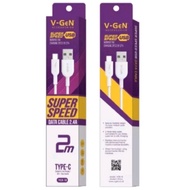Type-c data cable V-Gen ORI type-c cable kabek cas 2 meter VCB 18