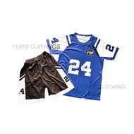 KIDS Children NFL American Football NBA Basketball 24 BLUE Black Jersey FULL SET (WITH PANTS & Jerse