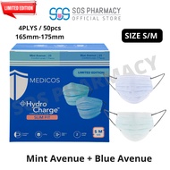 MEDICOS  Slim Fit Size S/M 165 HydroCharge™ 4ply Surgical Face Mask (Avenue Duo) 50's - LIMITED EDIT