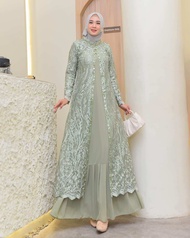 Gamis Tile Long Outer Selena| Gamis Jumbo Ld120| Gamis Outer Premium| Gamis Brukat| Gamis Terbaru| G