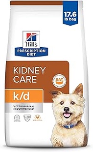 Hill's Prescription Diet k/d Kidney Care with Chicken Dry Dog Food, Veterinary Diet, 17.6 lb. Bag (Packaging May Vary)