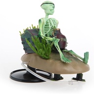 Aquarium Decoration Resin Figurine Treasure Hunter Skeleton with Air Hose Fish for Tank Ornament Lan