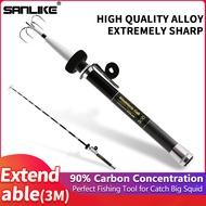 SANLIKE Stainless Steel Five Hooks Extendable Contractile Gripper Squid Hook for Harvesting Squid