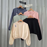 U CROOPE FJ-SWEATER CROP WOMEN KOREAN STYLE PREMIUM - FA43