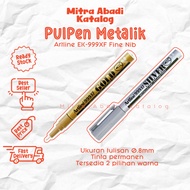 ARTLINE EK-999XF METALLIC PEN PERMANENT/ 0.8 MM THICKNESS EK-999XF GOLD INK SILVER GOLD WATERPROOF P