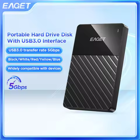 Eaget 5Gbps Portable HDD External Hard Drive 1TB 250G 500G SATA Hard Disk Drive for MacBook PS5 PS4 