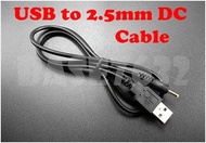 110cm 2.5*0.7mm USB to DC 2.5mm x 0.7mm Charging Cable Cord Tablet Device 1330.1